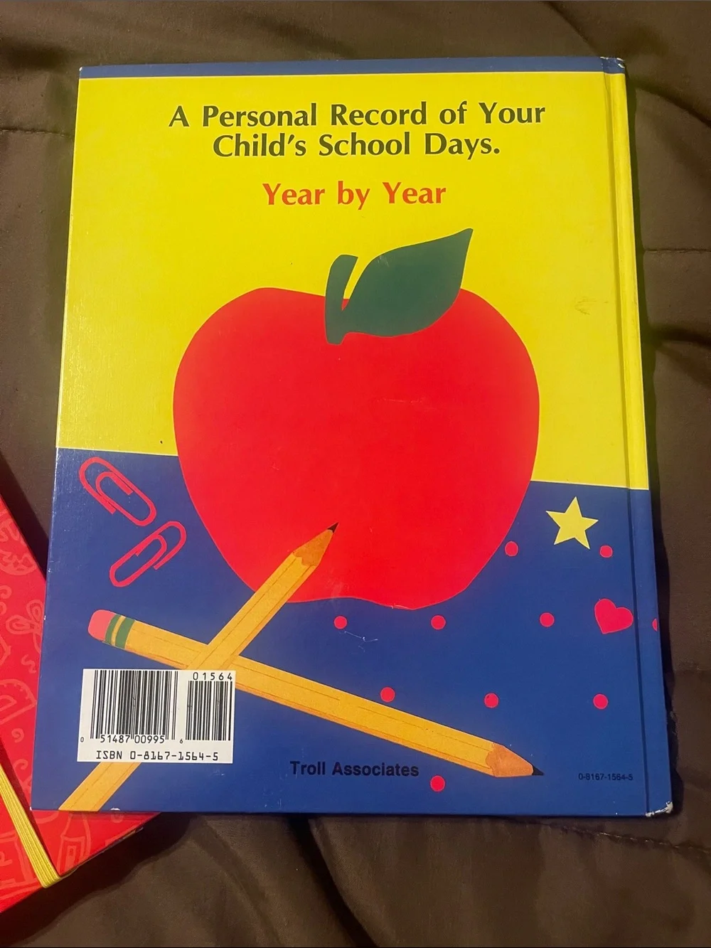 Two School Days School Record Album - Red Apple & Blue Cover